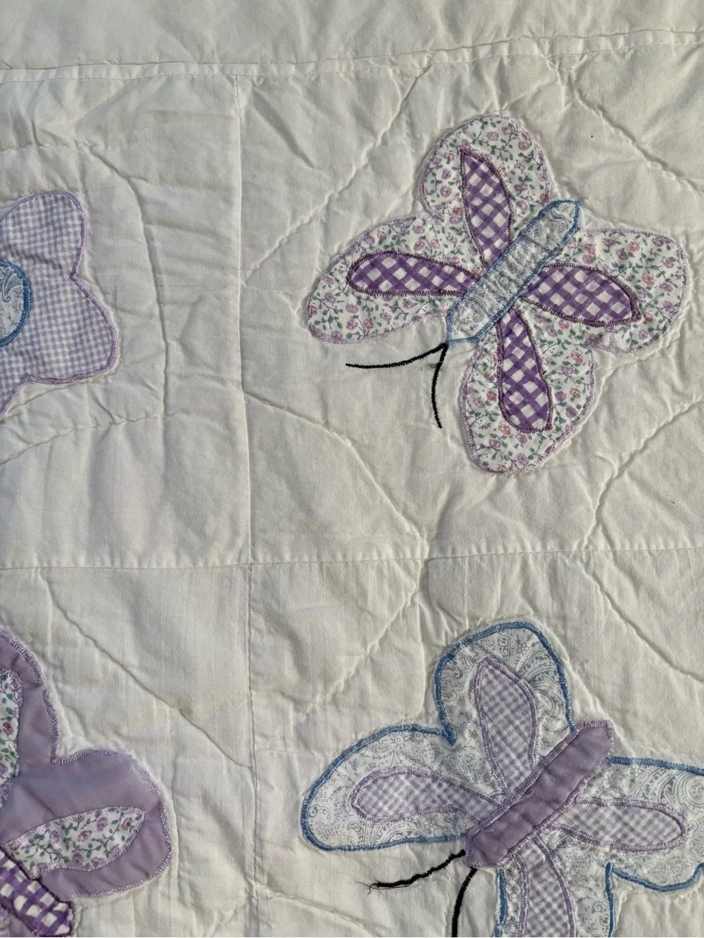 Homemade butterfly quilt
